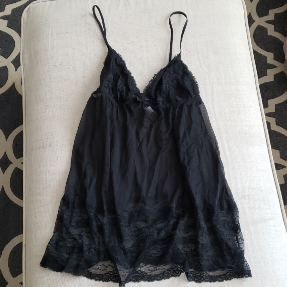 Black lacy lingerie